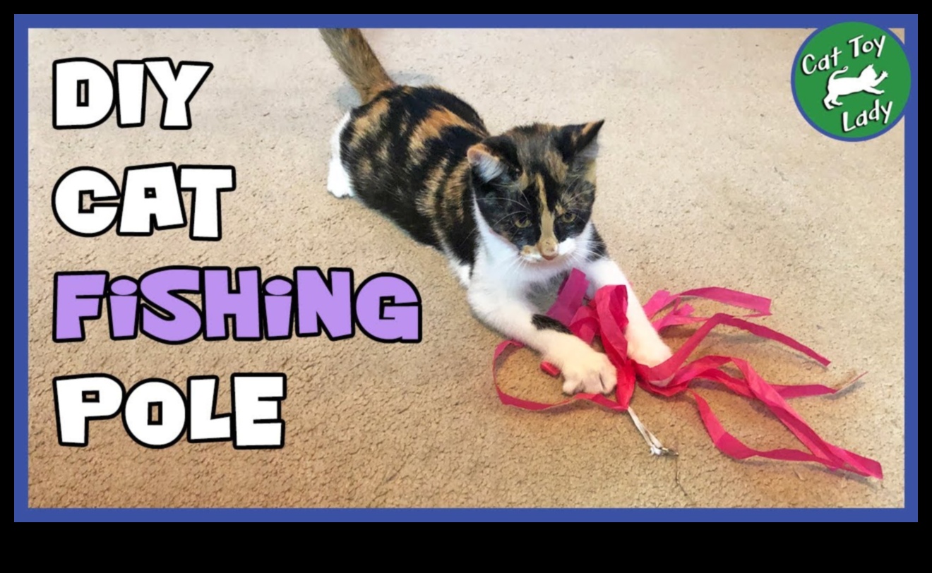 Feline Fishing Fun: Παιχνίδια με καλάμι ψαρέματος DIY για γάτες
